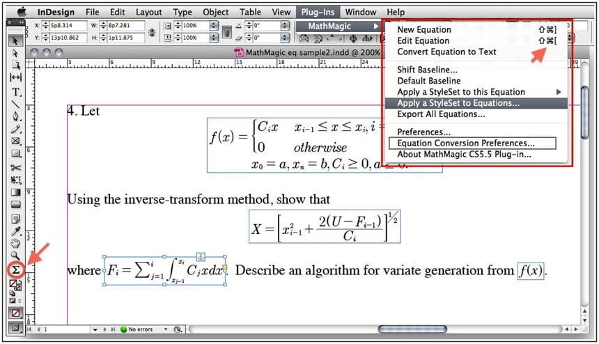MathMagic Pro for Adobe InDesign 9 ล่าสุด โปรแกรมสร้างสมการคณิตศาสตร์