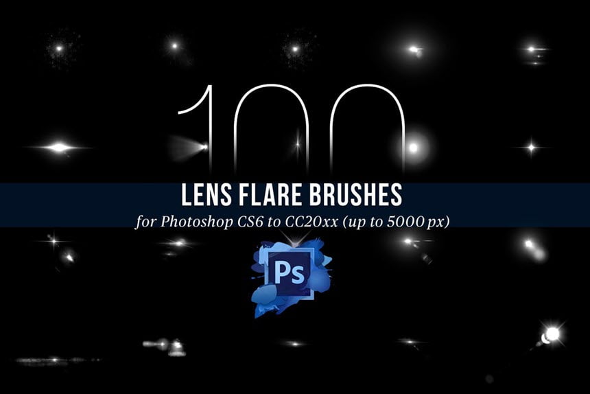 CreativeMarket – 100 PS Lens Flares Brushes Vol 2 ฟรี โปรแกรม