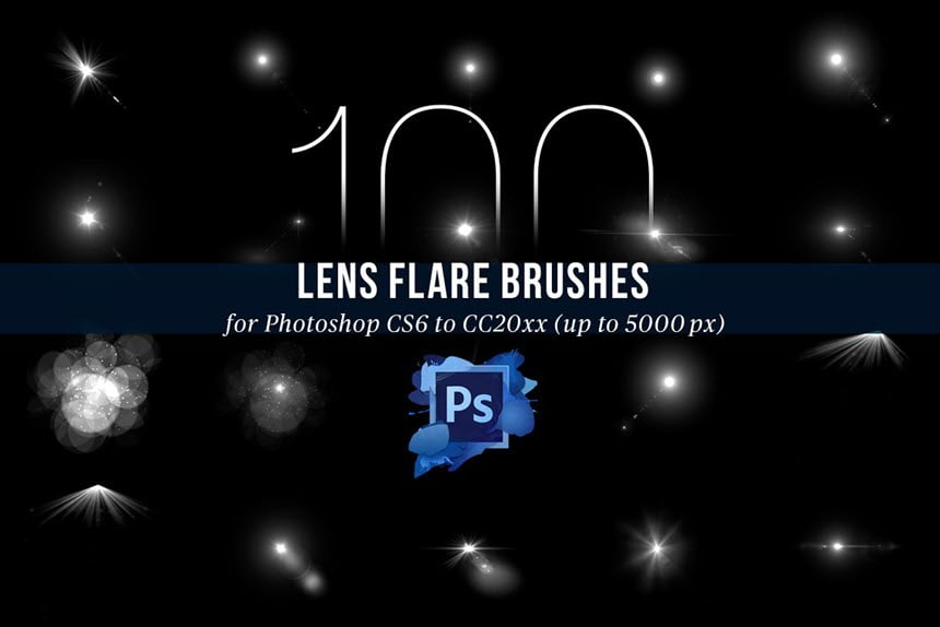 CreativeMarket – 100 PS Lens Flares Brushes Vol 2 ฟรี โปรแกรม