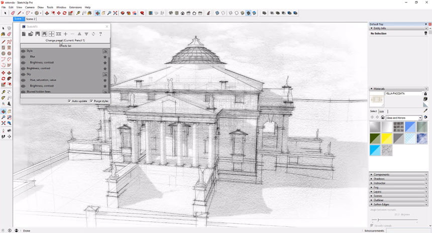 SketchFX Ex for Sketchup 2022 ล่าสุด ปลั๊กอินเรนเดอร์ SketchUp แนวอาร์ต โปรแกรม