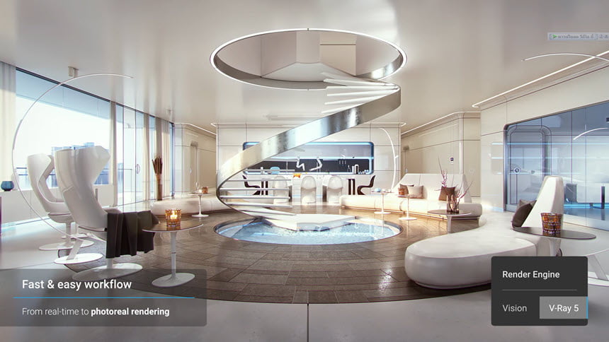 V-Ray 6 ล่าสุด for Rhinoceros 6-8 ปลั๊กอิน Render สำหรับ Rhino โปรแกรม
