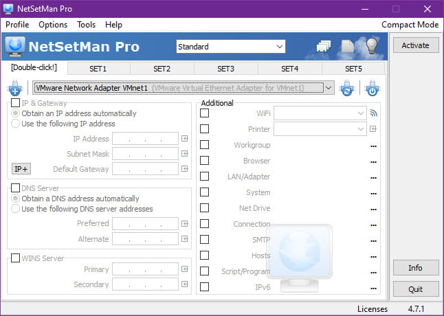 NetSetMan Pro 5 ล่าสุด โปรแกรมจัดการการตั้งค่าเครือข่าย