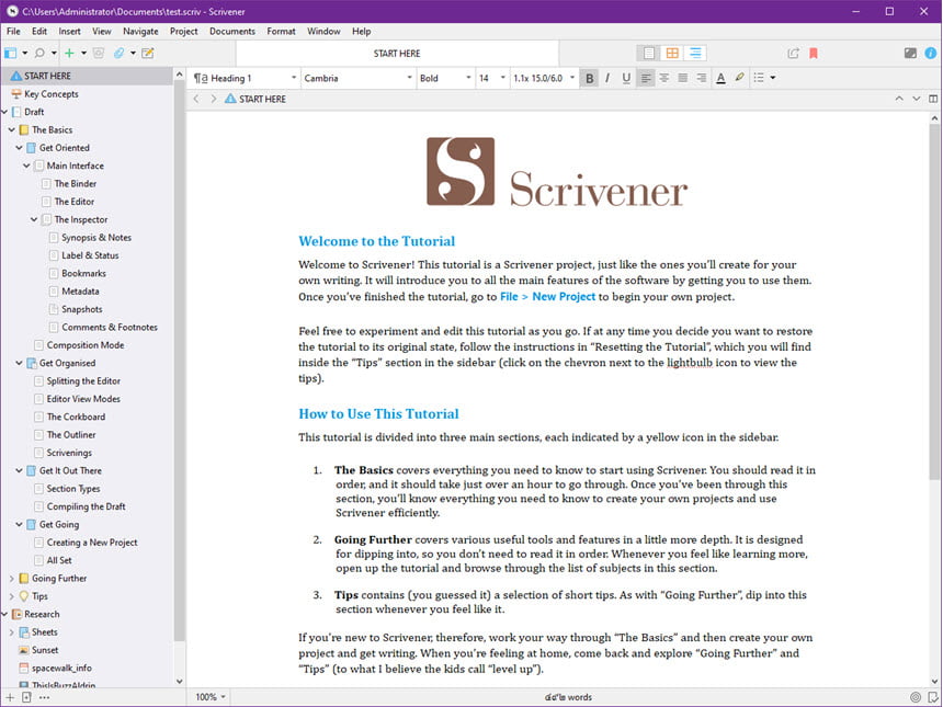 Scrivener 3 ล่าสุด โปรแกรมสำหรับนักเขียน