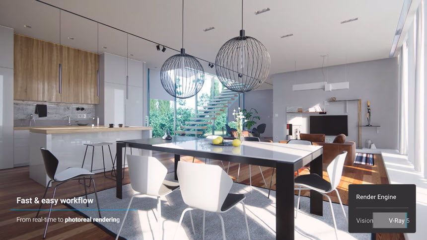 V-Ray 6 for SketchUp 2019 ล่าสุด-2024 ปลั๊กอิน SketchUp สำหรับ Render 3D โปรแกรม