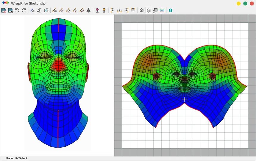 Wrap- .0 (x64) for SketchUp ปลั๊กอิน SketchUp สำหรับ ทำ UV mapping ฟรี โปรแกรม