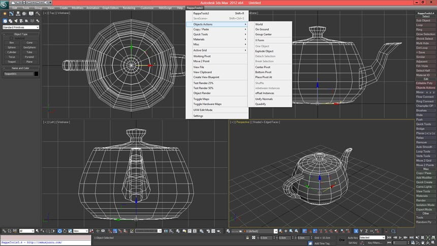 RappaTools for 3ds Max Advanced ToolBox MaxScript ปลั๊กอินเสริม 3DS MAX ฟรี ล่าสุด โปรแกรม