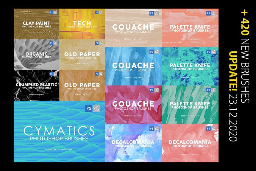 CREATIVE MARKET – 3000 PHOTOSHOP STAMP BRUSHES BUNDLE ชุดรวมแปรง STAMP BRUSHES สำหรับ PHOTOSHOP ฟรี โปรแกรม