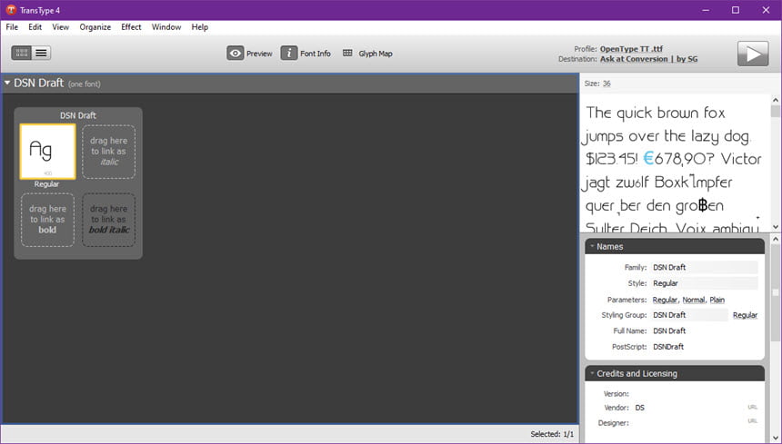 TransType 4 ล่าสุด โปรแกรม แปลงไฟล์ ฟอนต์ (font) อเนกประสงค์ ฟรี