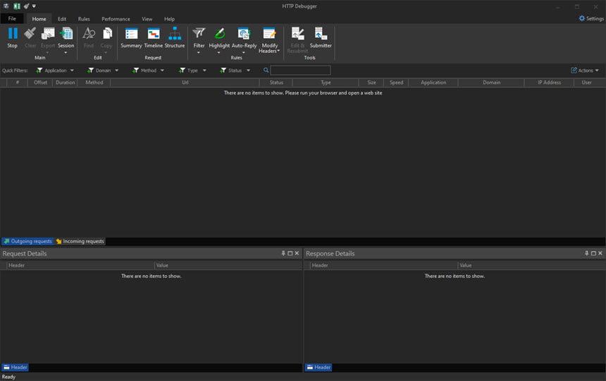 HTTP Debugger Pro 10.3 โปรแกรมดักจับและวิเคราะห์ข้อมูลเครือข่ายประสิทธิภาพสูง