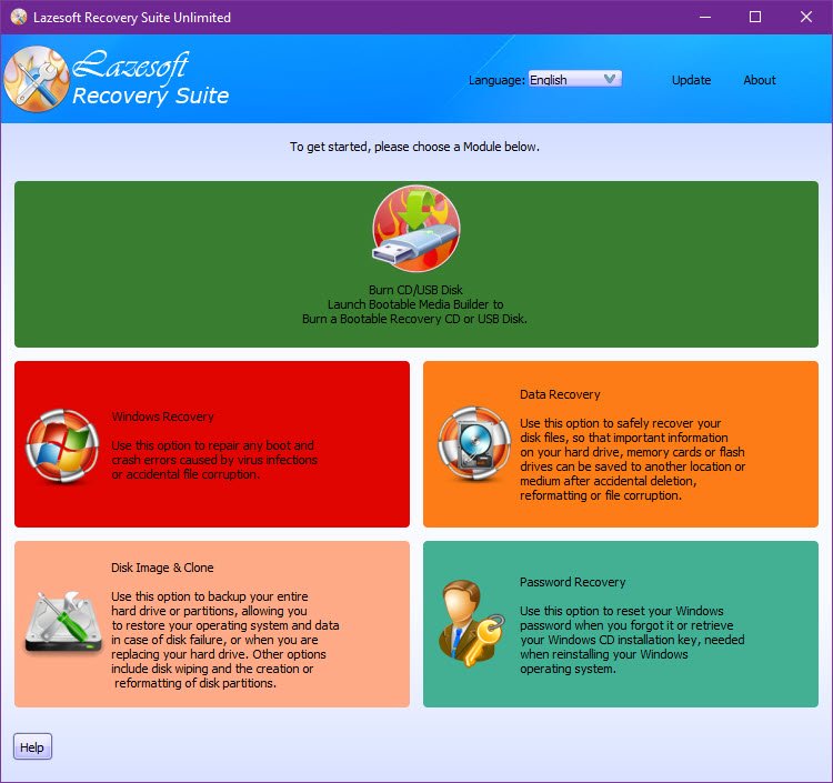 Lazesoft Recovery Suite 5 ล่าสุด Technician Edition รวมเครื่องมือกู้คืนข้อมูล ซ่อมแซมระบบ โปรแกรม