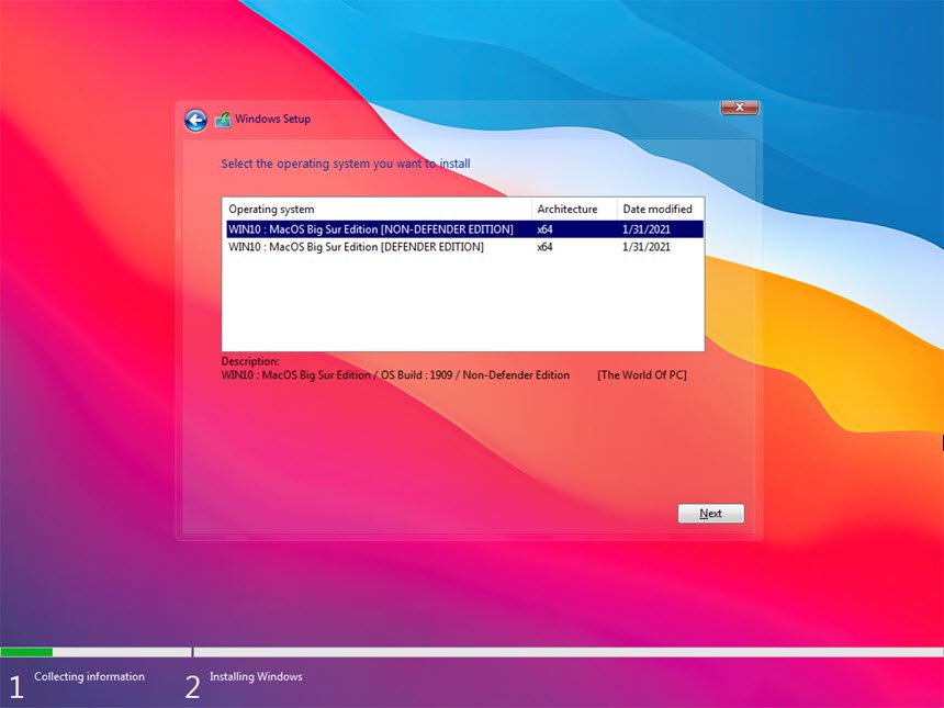 Windows 10 v1909 MacOS Lite Edition Feb 2021 (x64) วินโดวส์ 10 ธีม macOS Big Sur ฟรี โปรแกรม
