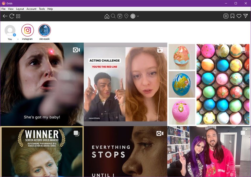 Grids for Instagram 8 ล่าสุด โปรแกรมเล่น Instagram