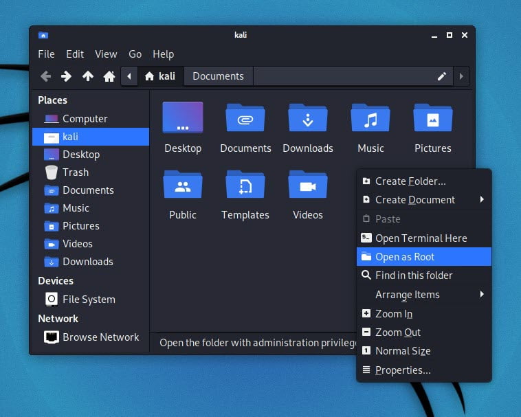 Kali Linux 2025.4 ISO ระบบปฏิบัติการสำหรับงานทดสอบความปลอดภัย ฟรี โปรแกรม