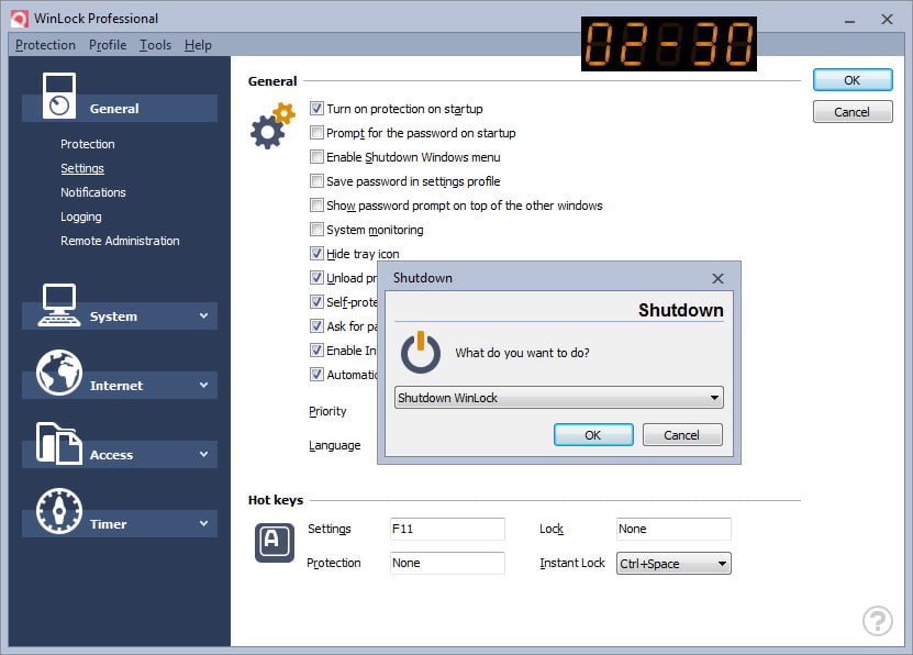 WinLock Professional 8.47 โปรแกรม ล็อคคอม รักษาความปลอดภัย PC ฟรี