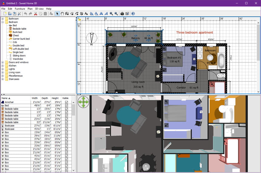 Sweet Home 3D 7 ล่าสุด โปรแกรมออกแบบบ้านและจัดวางเฟอร์นิเจอร์ 3 มิติ