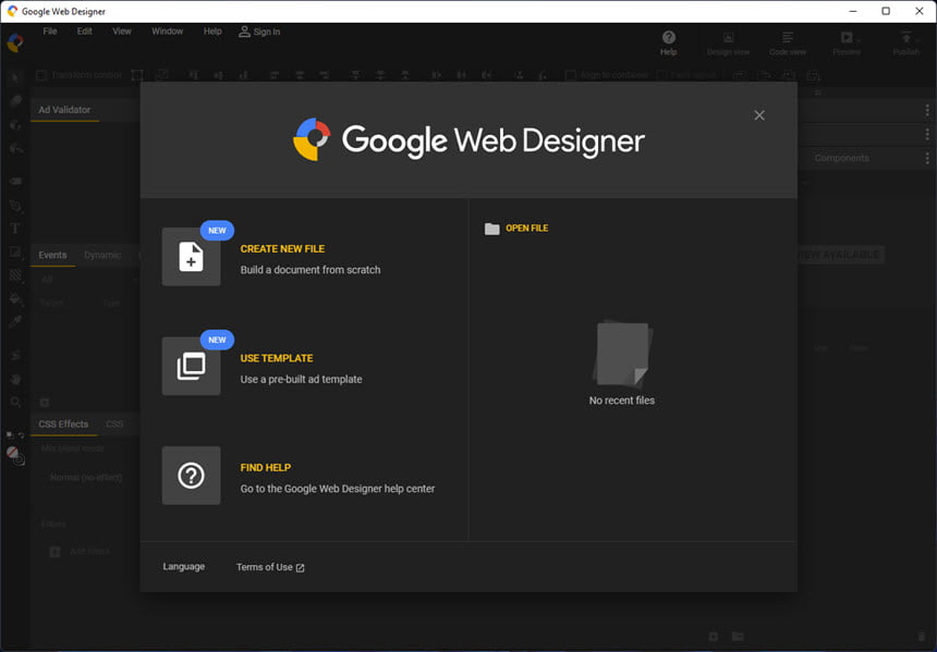Google Web Designer 15 ล่าสุด สร้างแบนเนอร์โฆษณา HTML5 โปรแกรม
