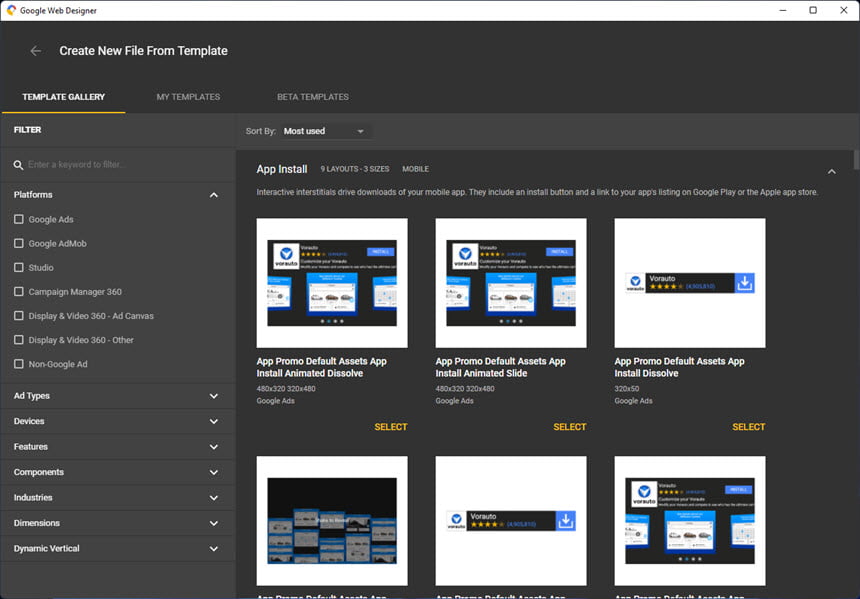 Google Web Designer 15 ล่าสุด สร้างแบนเนอร์โฆษณา HTML5 โปรแกรม