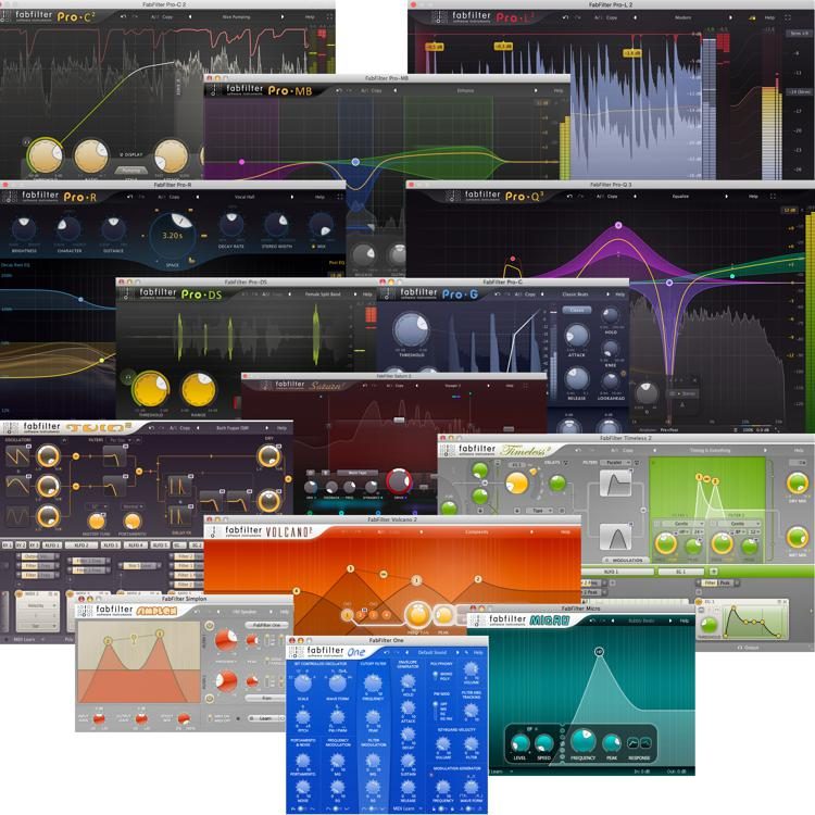 FabFilter Total Bundle 2026 ล่าสุด ชุดปลั๊กอิน Mixing Mastering Recording ระดับมืออาชีพ โปรแกรม