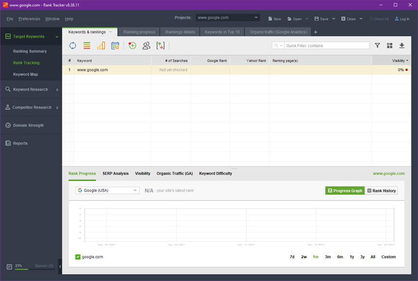 Rank Tracker Entreprise (x64) โปรแกรม ตรวจสอบอันดับ SEO วิเคราะห์ keyword ฟรี ล่าสุด