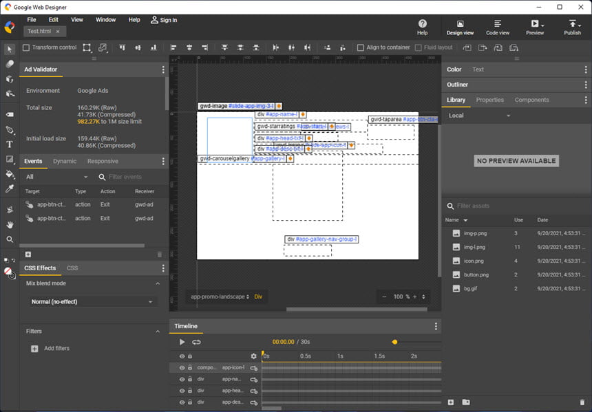 Google Web Designer 15 ล่าสุด สร้างแบนเนอร์โฆษณา HTML5 โปรแกรม