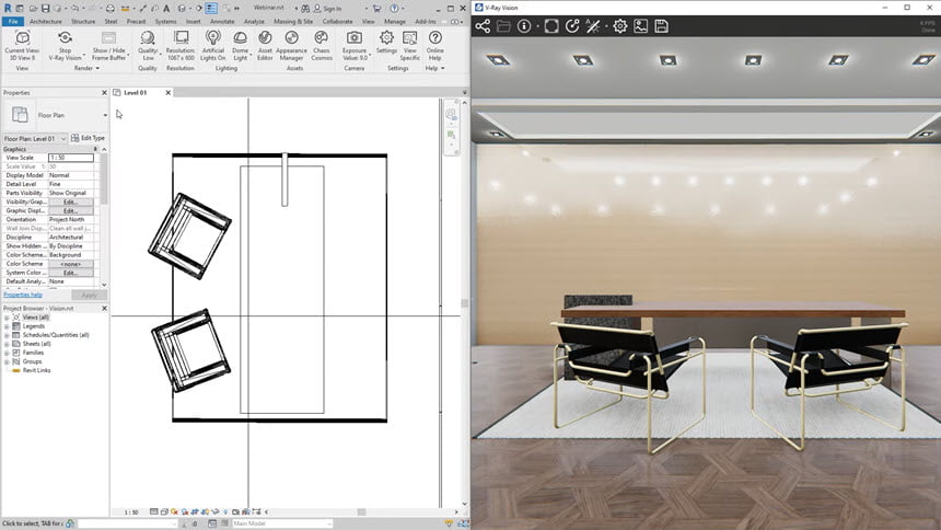 V-Ray Advanced 5 for Revit 2018 ล่าสุด-2023 ปลั๊กอิน Render สำหรับ Revit โปรแกรม
