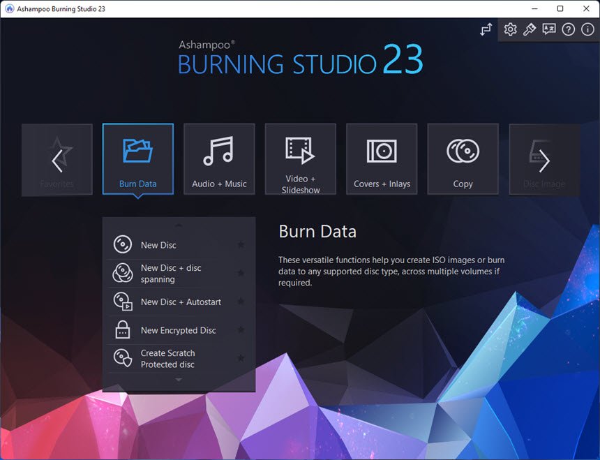 Ashampoo Burning Studio 27 ล่าสุด โปรแกรมไรท์แผ่น CD DVD Blu-ray
