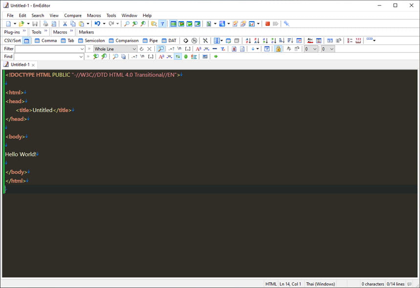 EmEditor Pro 26 ล่าสุด โปรแกรมแก้ไขข้อความที่เร็วที่สุดในโลก