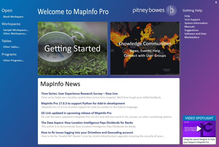 MapInfo Pro (x64) โปรแกรม ระบบข้อมูลทางภูมิศาสตร์ ฟรี ล่าสุด