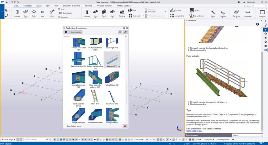 Tekla Structures 2021 SP12 โปรแกรมสร้างแบบจำลองข้อมูลอาคาร