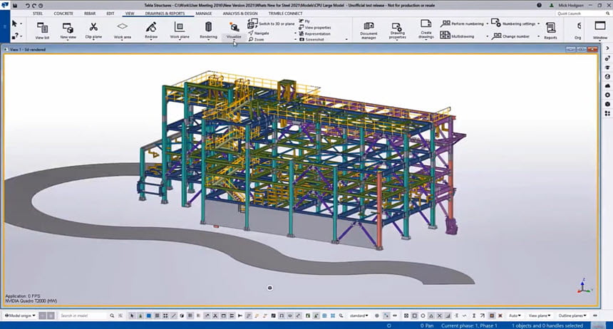 Tekla Structures 2021 SP12 โปรแกรมสร้างแบบจำลองข้อมูลอาคาร