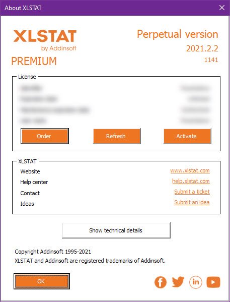 XLSTAT 2021 ล่าสุด PREMIUM (x64) ส่วนเสริม Excel สำหรับวิเคราะห์ข้อมูลและสถิติ ฟรี โปรแกรม