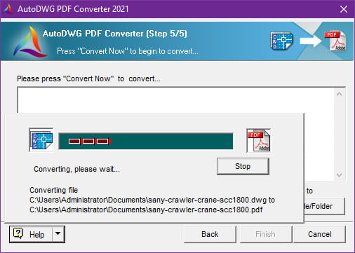AutoDWG DWG to PDF Converter 2024 6.12 โปรแกรมแปลงไฟล์ DWG เป็น PDF ฟรี