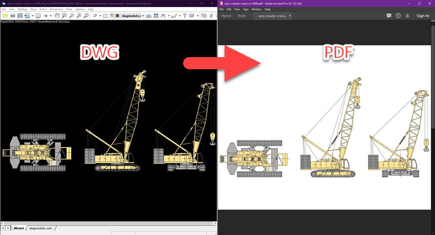 AutoDWG DWG to PDF Converter 2024 6.12 โปรแกรมแปลงไฟล์ DWG เป็น PDF ฟรี