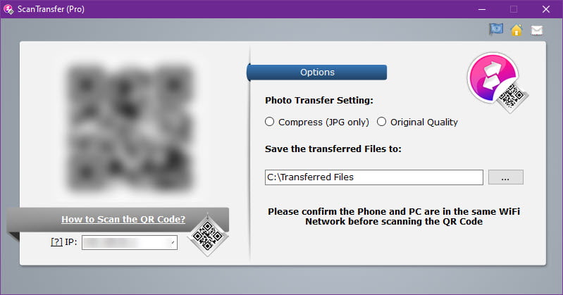 ScanTransfer Pro 1 ล่าสุด โปรแกรมถ่ายโอนไฟล์จากโทรศัพท์ ผ่าน Wi-Fi
