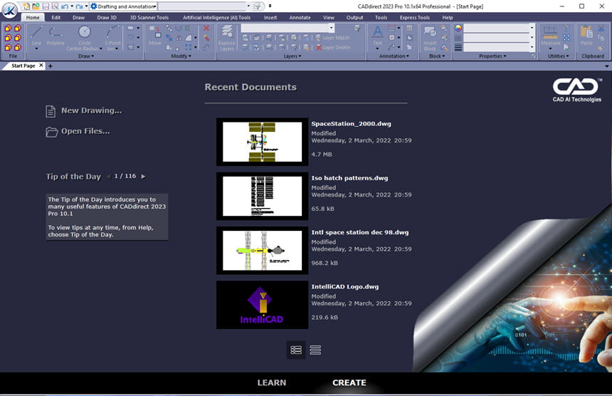 CADdirect 2023 ล่าสุด Pro 23 (x64) โปรแกรมแก้ไขไฟล์ CAD