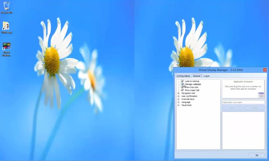 Virtual Display Manager 3 ล่าสุด โปรแกรมแบ่งหน้าจอ