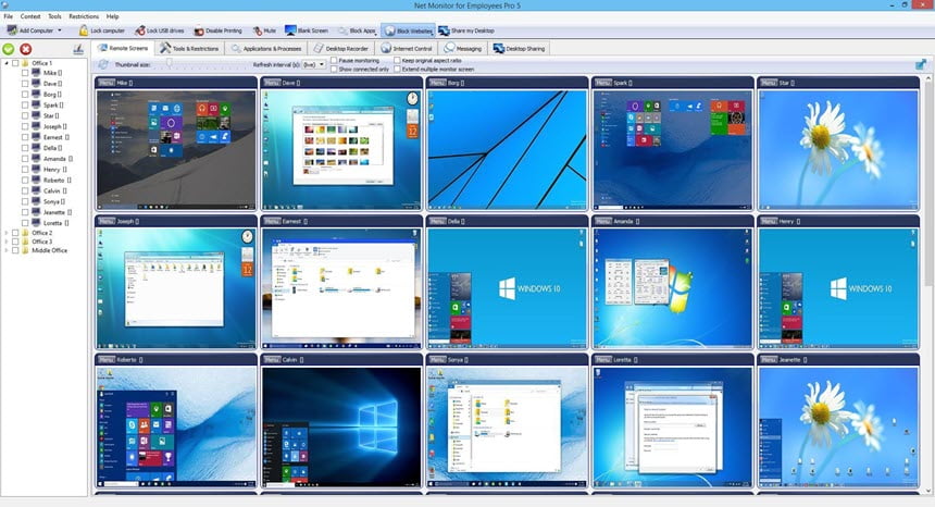 Net Monitor for Employees Pro 6 ล่าสุด โปรแกรมควบคุมและดูหน้าจอคอมพิวเตอร์พนักงาน