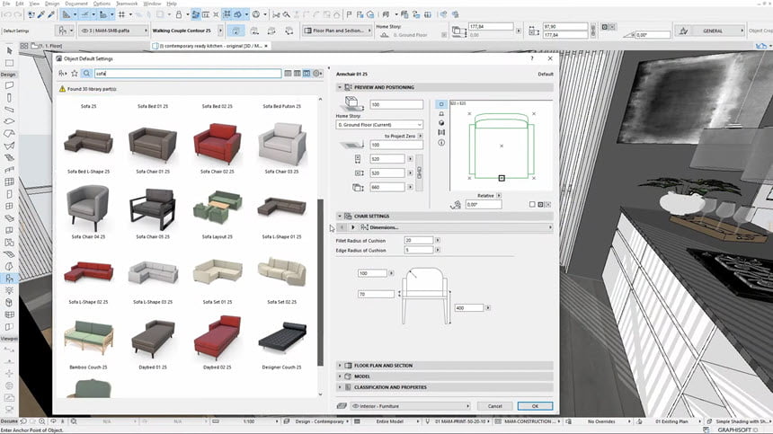 ARCHICAD 25 (x64) โปรแกรมออกแบบอาคารบ้านเรือน 2D / 3D ฟรี