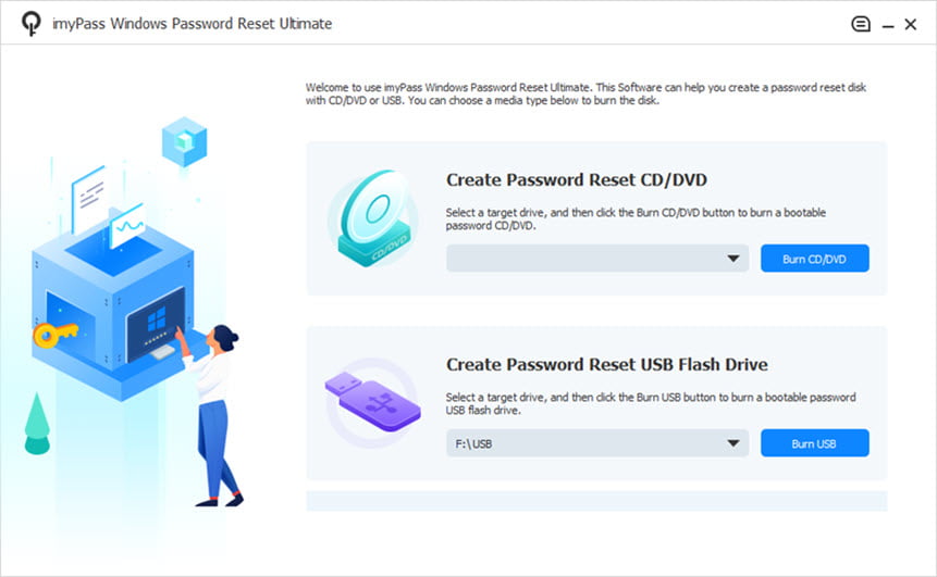 imyPass Windows รหัสผ่าน Reset 1 ล่าสุด Ultimate โปรแกรมลบรหัสผ่าน Windows ฟรี