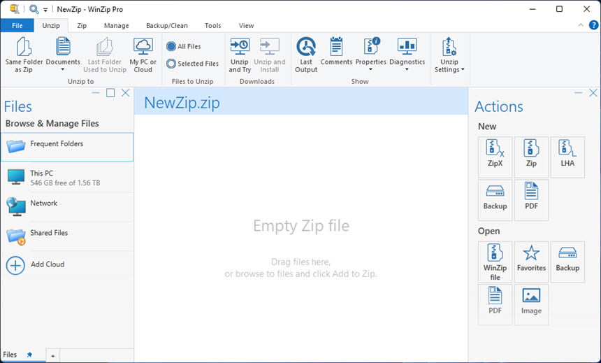 WinZip Pro 29 ล่าสุด โปรแกรมบีบอัดไฟล์
