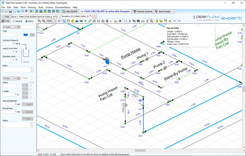 Pipe Flow Expert 7.40 โปรแกรมออกแบบระบบปั๊ม และ สุขาภิบาล ฟรี