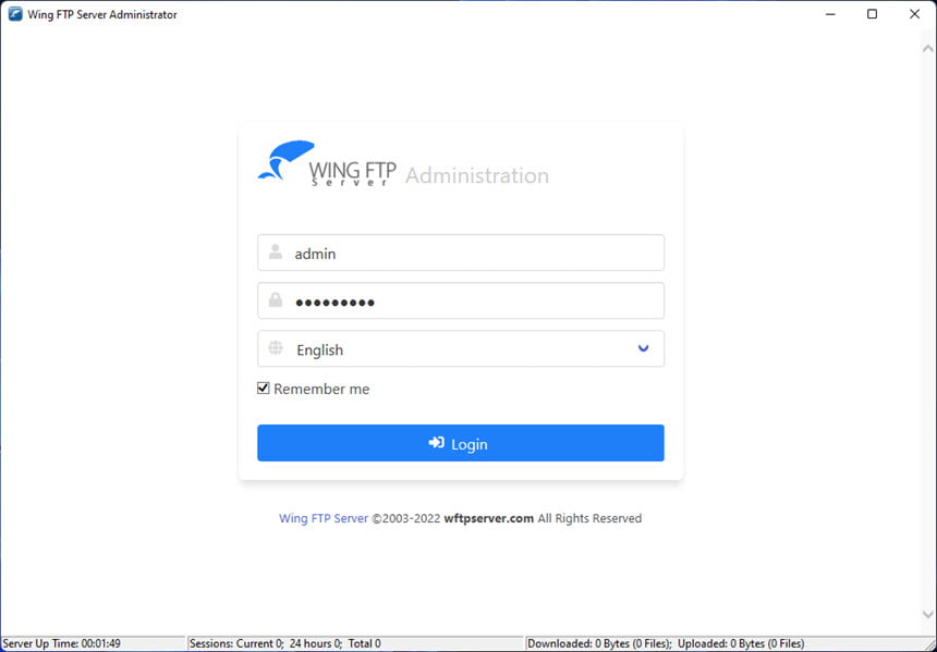 Wing FTP Server Corporate 7 ล่าสุด โปรแกรม FTP Server ฟรี
