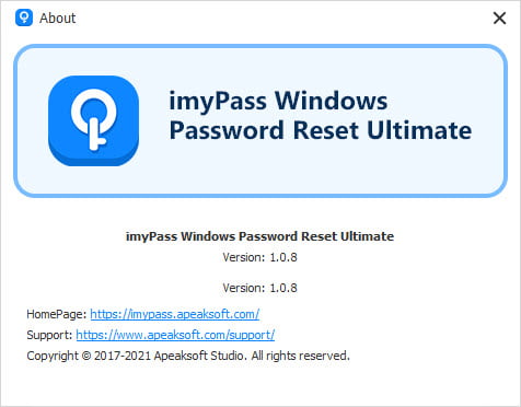 imyPass Windows รหัสผ่าน Reset 1 ล่าสุด Ultimate โปรแกรมลบรหัสผ่าน Windows ฟรี