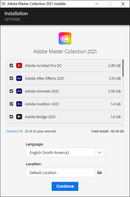 Adobe Master Collection CC 2021 v11 ชุดรวมโปรแกรม Adobe CC 2021 โปรแกรม