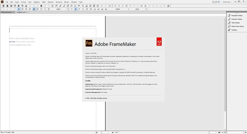 Adobe FrameMaker 2020 ล่าสุด (x64) โปรแกรมออกแบบสื่อสิ่งพิมพ์ แก้ไขเอกสารขนาดใหญ่ ฟรี