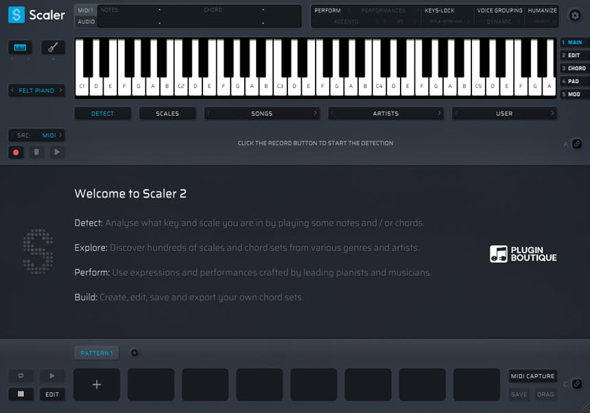 Plugin Boutique Scaler 2 ล่าสุด ปลั๊กอิน VST สำหรับทำเพลง ช่วยแนะนำคอร์ด โปรแกรม