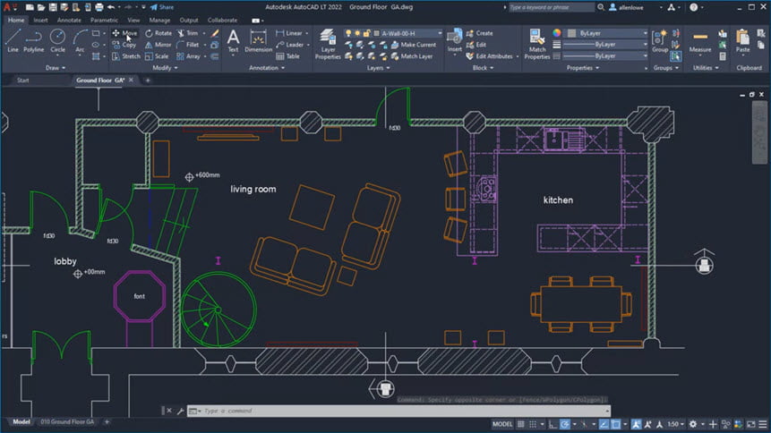 Autodesk AutoCAD LT 2022.1 (x64) โปรแกรมเขียนแบบ ออกแบบ 2D/3D ฟรี