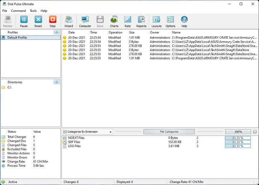 Disk Pulse Enterprise 18 ล่าสุด โปรแกรมตรวจจับการเปลี่ยนแปลงดิสก์แบบเรียลไทม์