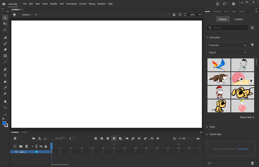 Adobe Animate 2022 ล่าสุด (x64) โปรแกรมสร้างการ์ตูนอนิเมชั่น