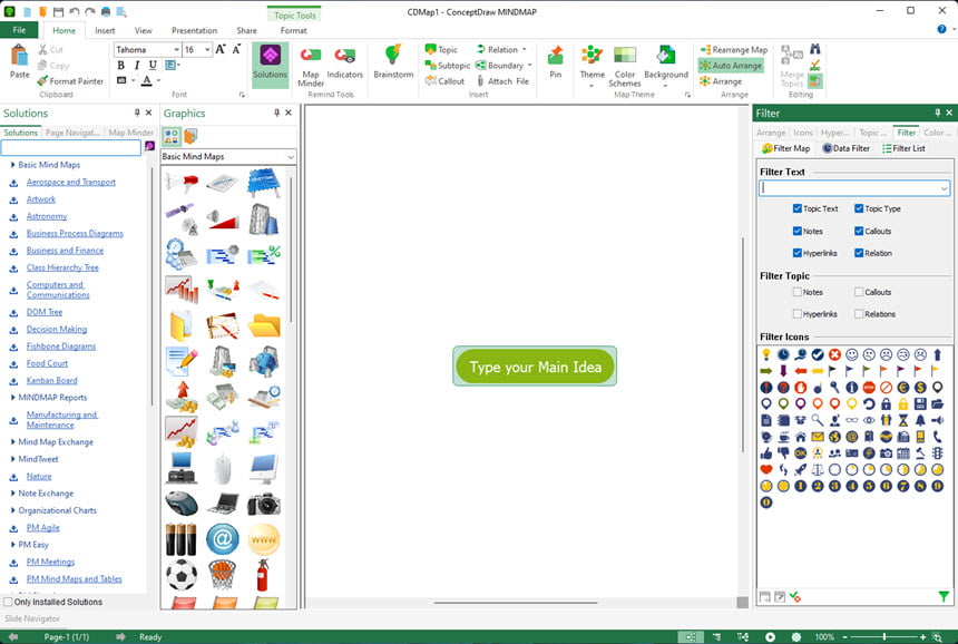ConceptDraw OFFICE 10 ล่าสุด โปรแกรมสร้าง Mind Mapping / ไดอะแกรม